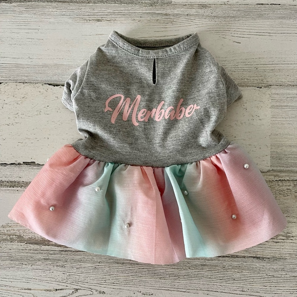 Dog dress with tutu XS S